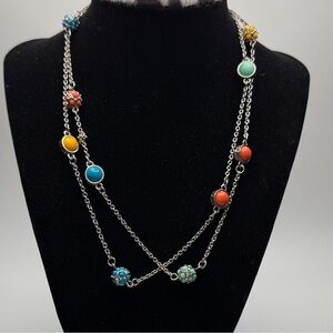 Lia Sophia Elegant Multicolor Gemstone Necklace